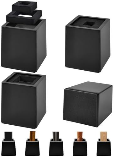 Wooden Bed Risers 5 Inch Heavy Duty, Support 2500 lbs by OYMVEKIK