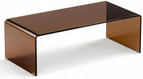 Tangkula Glass Coffee Table, Modern Home Furniture by TANGKULA