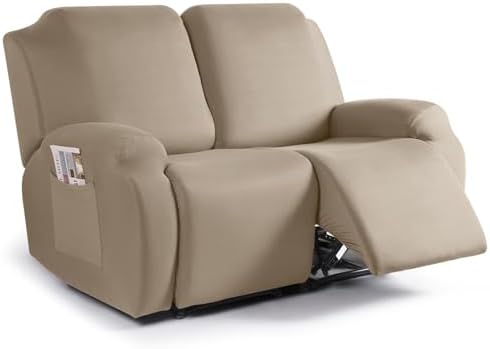 TAOCOCO Recliner Loveseat Slipcover, 2 Pieces Polyester Fabric Stretch Sofa by TAOCOCO