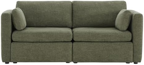 CHITA 78" Modular Sectional Sofa, 2 Seat Modular Couch, Moss Green - Image 5
