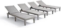 Nestl Lounge Chair Outdoor, Tanning Chair, Chaise Lounge Outdoor Set of 4 by Nestl