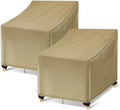 WLEAFJ Outdoor Chair Covers Waterproof, Khaki Lawn Patio Furniture Covers by WLEAFJ