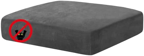 MAXIJIN Velvet Stretch Cushion Cover Fitted Couch Cushion Slipcovers 1 Pack Arm by MAXIJIN