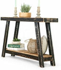 Aztec A-Frame Console; 46L x 10D x 28H Reclaimed Wood Table by DougandCristyDesigns