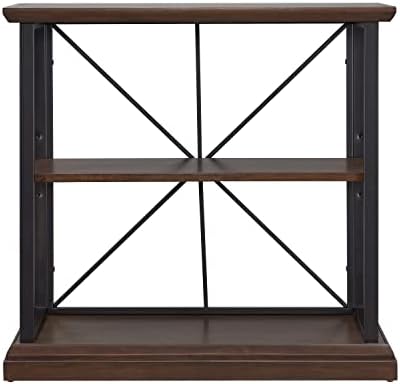 Leick Home Finnick Bookcase, Dark Earth, Matte Black - Image 5