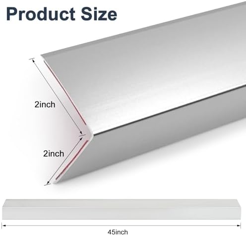 4PCS 45" Aluminum Metal Corner Protectors, Self Adhesive Corner Guards - Image 2