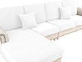 LA MEACK Couch Cushion Covers for Sectional Sofa L Shape Washable Separate Seat by LA+MEACK