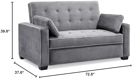 Serta Ainsley 72.6" Convertible Sleeper Sofa, Queen Size, Dreamcoil Comfort - Image 3