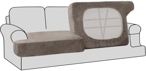 H.VERSAILTEX Stretch Velvet 2 Piece T Cushion Sofa Slipcovers by HVERSAILTEX