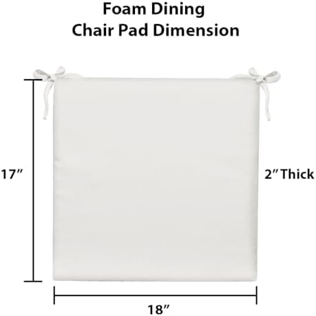 RSH DECOR: Sunbrella Foam Chair Cushions Set of 2 | 18" x 17" x 2" | - Image 3