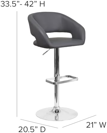Flash Furniture Mid-Back Vinyl Barstool - Image 3