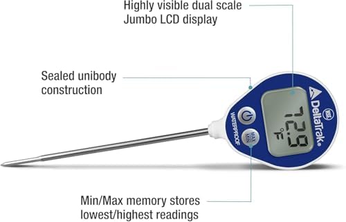 DeltaTrak 12214 Waterproof Dishwasher Thermometer Kit w/Auto-Cal - Image 5