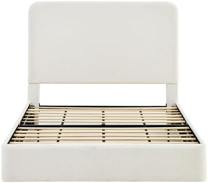 Queen Upholstered Bed Frame, Canter Modern Floor Platform Bed - Image 3