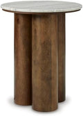 Signature Design by Ashley Accent Table, Warm Brown Wood Legs by Unknown