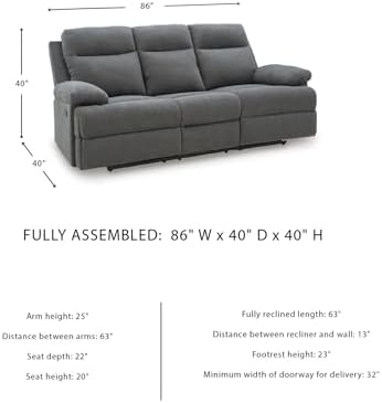 Signature Design by Ashley Reclining Sofa, Yarrow Lane - Image 3