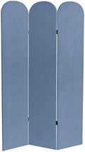 Red Lantern 6 ft. Classic Arch Velvet Room Divider Blue 3 Panel by RedLantern
