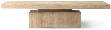 Jennifer Taylor Home Calder 60" Solid Reclaimed Elm Block Plinth Coffee Table by Unknown