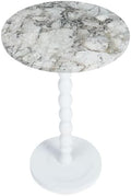 Small Marble Side Table, Round End Table by Unknown