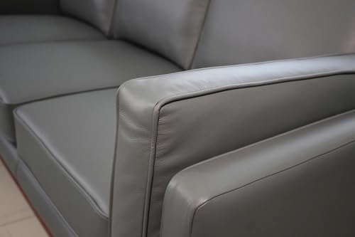 Mega Solutions Savoy Full All Around Front and Back Italian Leather Sofa 89" - Image 6