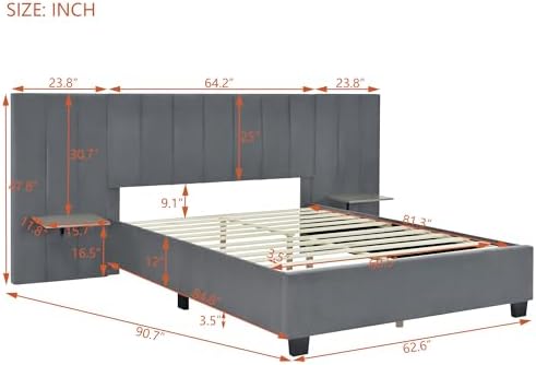 Queen Size Upholstered Bed Frame - Image 2