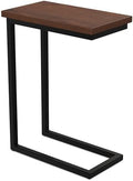 SIMPLIHOME Skyler 18" Wide Solid Wood C-Side End Table in Dark Cognac Brown by SimpliHome