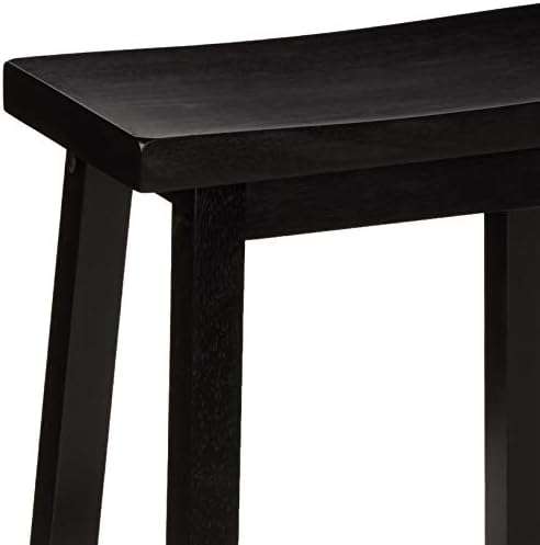 Amazon Basics Solid Wood Saddle-Seat Counter Height Bar Stools - Image 6