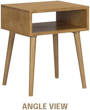 NTC Zoe Solid Wood Nightstand, Mid Century Modern Side Table Bedroom, Bedside - Image 3