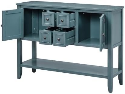 LKTART 44.5" Solid Wood Sideboard Buffet Cabinet, Entryway Console Table - Image 5