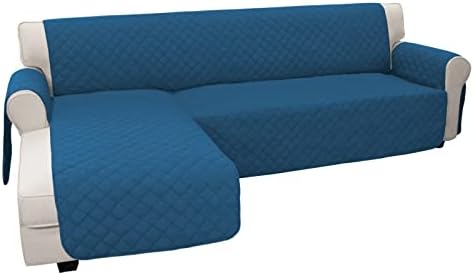 Easy-Going Reversible L-Shape Sectional Couch Cover, Peacock Blue by Easy-Going