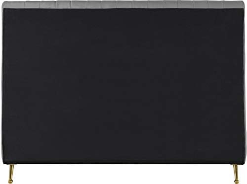 Meridian Furniture Zara Collection Modern | Contemporary Velvet Upholstered Bed - Image 6