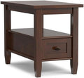 SIMPLIHOME Warm Shaker 14" Wide Solid Wood End Table in Russet Brown by SimpliHome