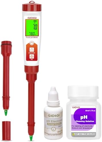 Digital pH Tester for Food, Fermentation pH Test for Sourdough Bread by GIDIGI