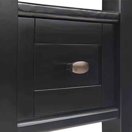 SIMPLIHOME Warm Shaker 14" Narrow Side Tables in Black - Image 7