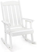 VINGLI Outdoor Rocking Chair, Heavy Duty 600 LBS Wooden Rocker by VINGLI