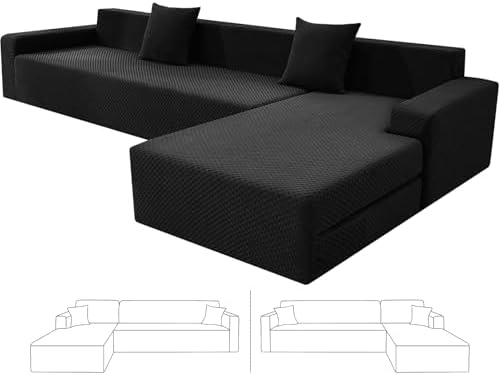 ZNSAYOTX Sectional Couch Covers, Stretch Jacquard Slipcovers by ZNSAYOTX