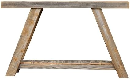 Aztec A-Frame Console; 46L x 10D x 28H Reclaimed Wood Table by DougandCristyDesigns
