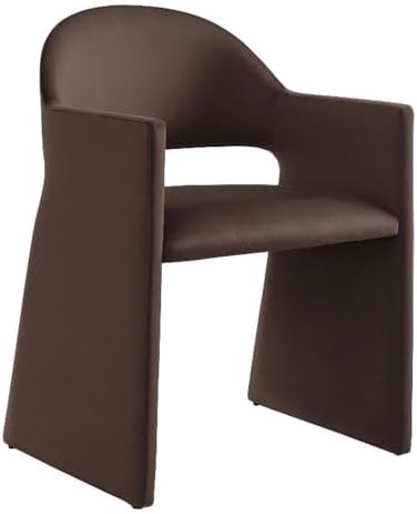 Modway Talia Performance Velvet Dining Armchair in Chocolate Brown by Modway