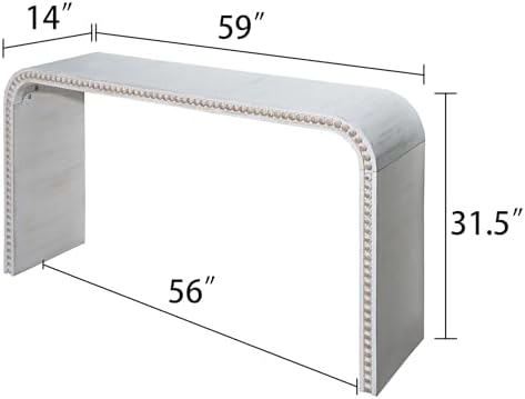 59" Wood Gray Console Table - Image 2