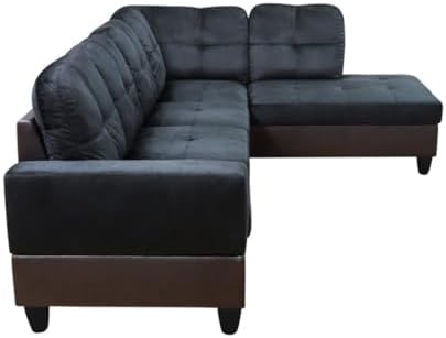 L-Shaped 3-Piece Lint and PVC Sofa - Image 5