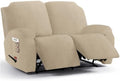4 Pieces Stretch Recliner Loveseat Covers by Jcones