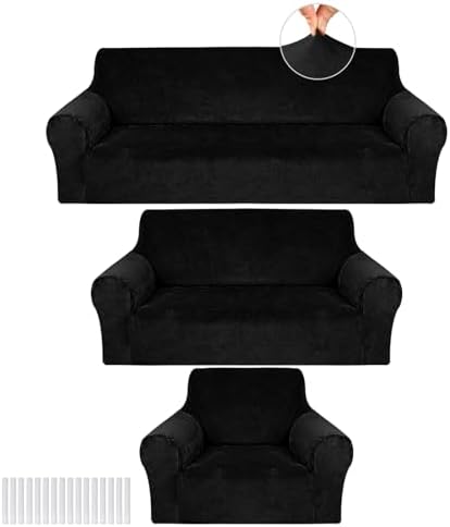 Peryiter 3 Pcs Couch and Loveseat Sofa Covers by Peryiter