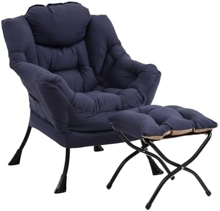 Furlide Lazy Chair with Ottoman, Soft Comfy Chair by Furlide