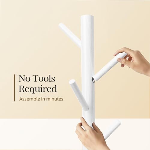 Pipishell Solid Wooden Coat Rack Freestanding - Image 5