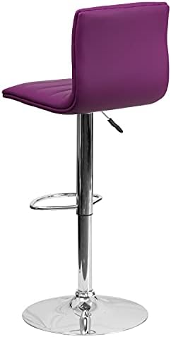 Flash Furniture Vincent 2 Pack Modern Purple Vinyl Adjustable Bar Stool - Image 6