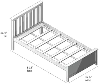 Plank+Beam Solid Wood Twin Bed Frame, Platform Bed - Image 2
