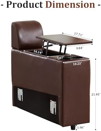 ORRD Multifunctional Faux Leather Storage Console - Image 3