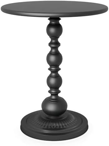 Metal Small End Table, Round Side Table by Funecy