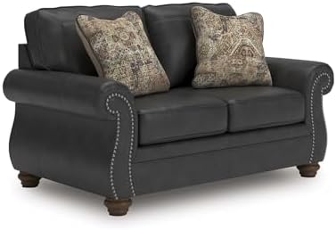 Signature Design by Ashley Faux Leather Loveseat Sofa Couch by Unknown
