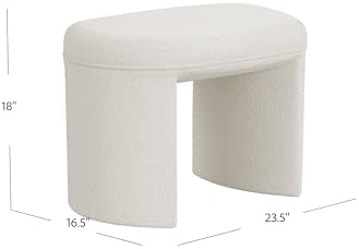 HomePop 24" Quinn Modern Ottoman - Image 3