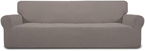 Easy-Going Stretch 4 Seater Oversized Sofa Couch Cover Taupe by Easy-Going
